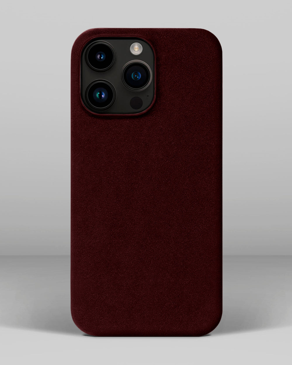 Бордовый чехол из алькантары для iPhone 14 Pro Max
