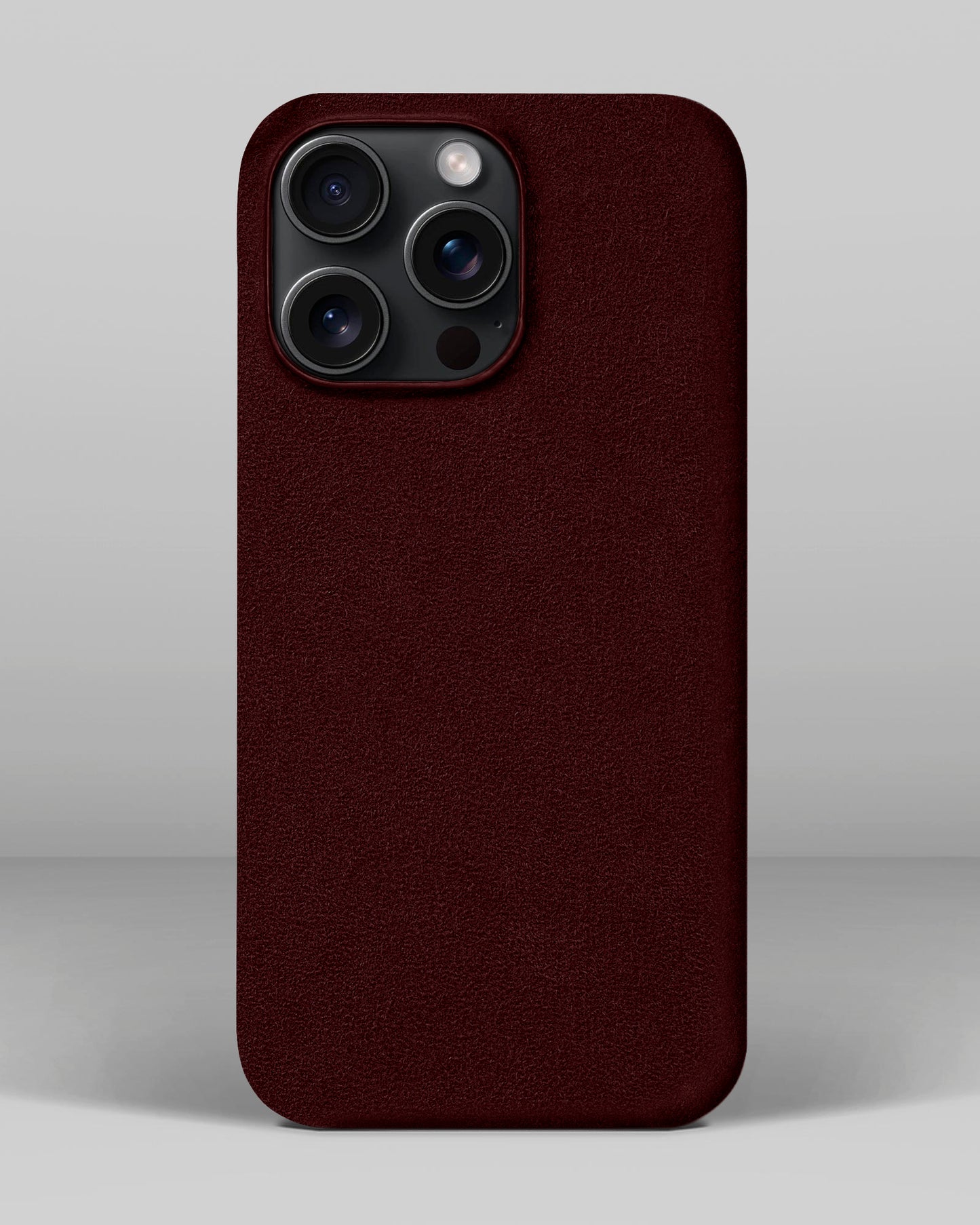 Red Alcantara Case for iPhone 15 Pro Max