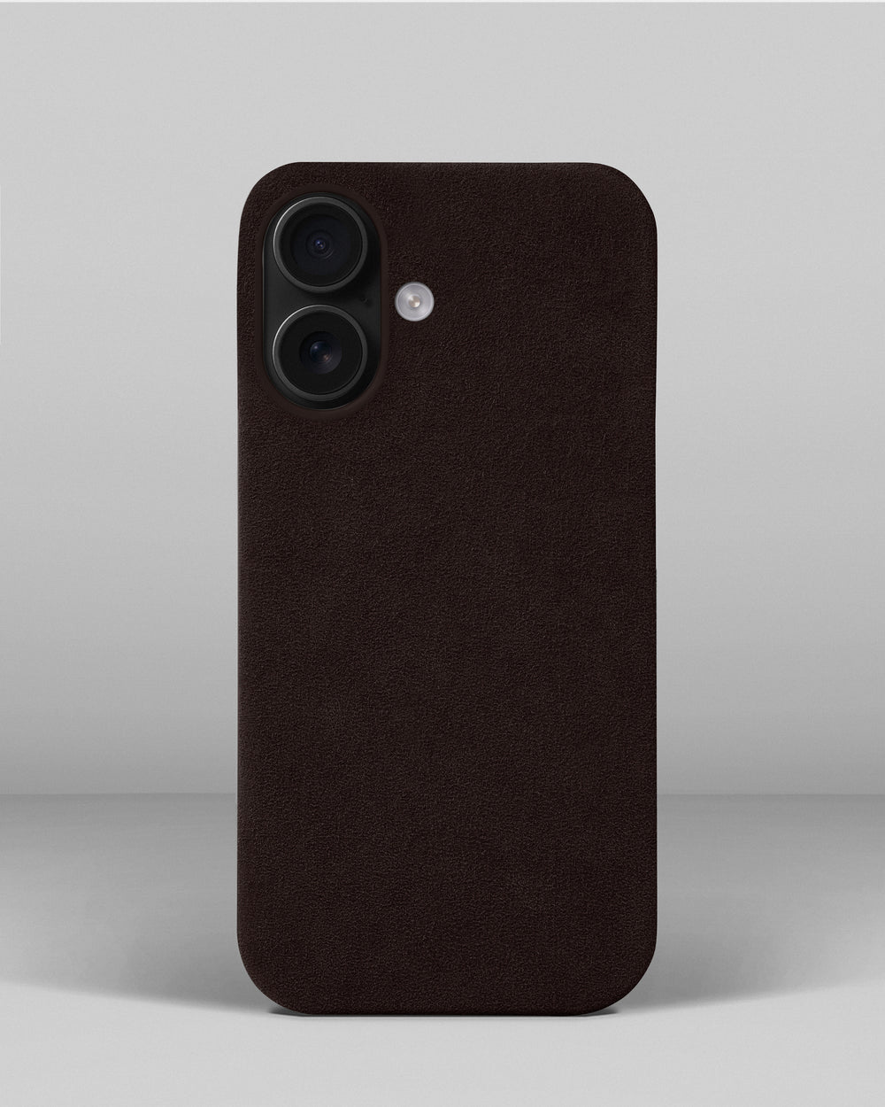 Dark Brown Alcantara Case for iPhone 16