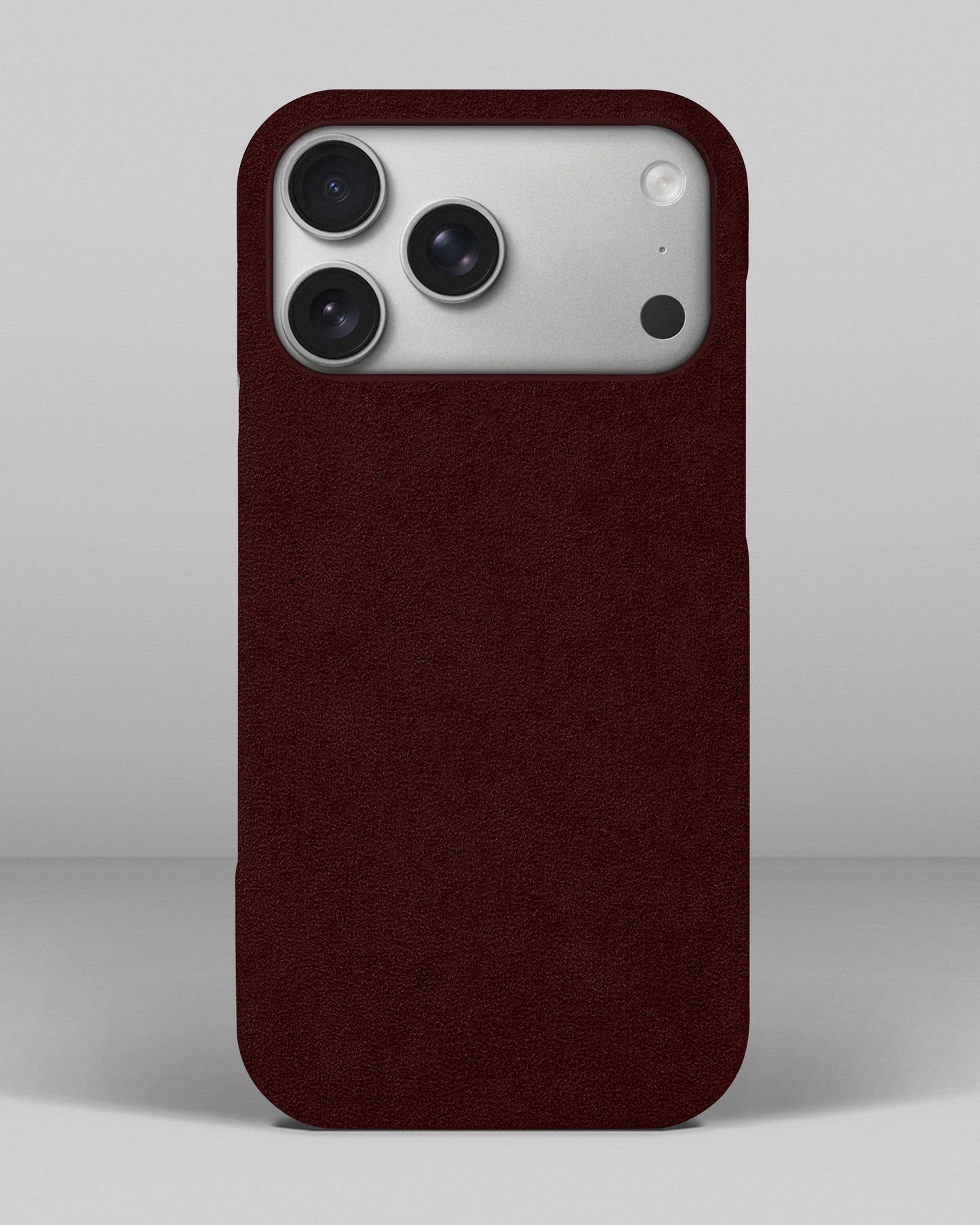 Red Alcantara case for iPhone 17 Pro Max