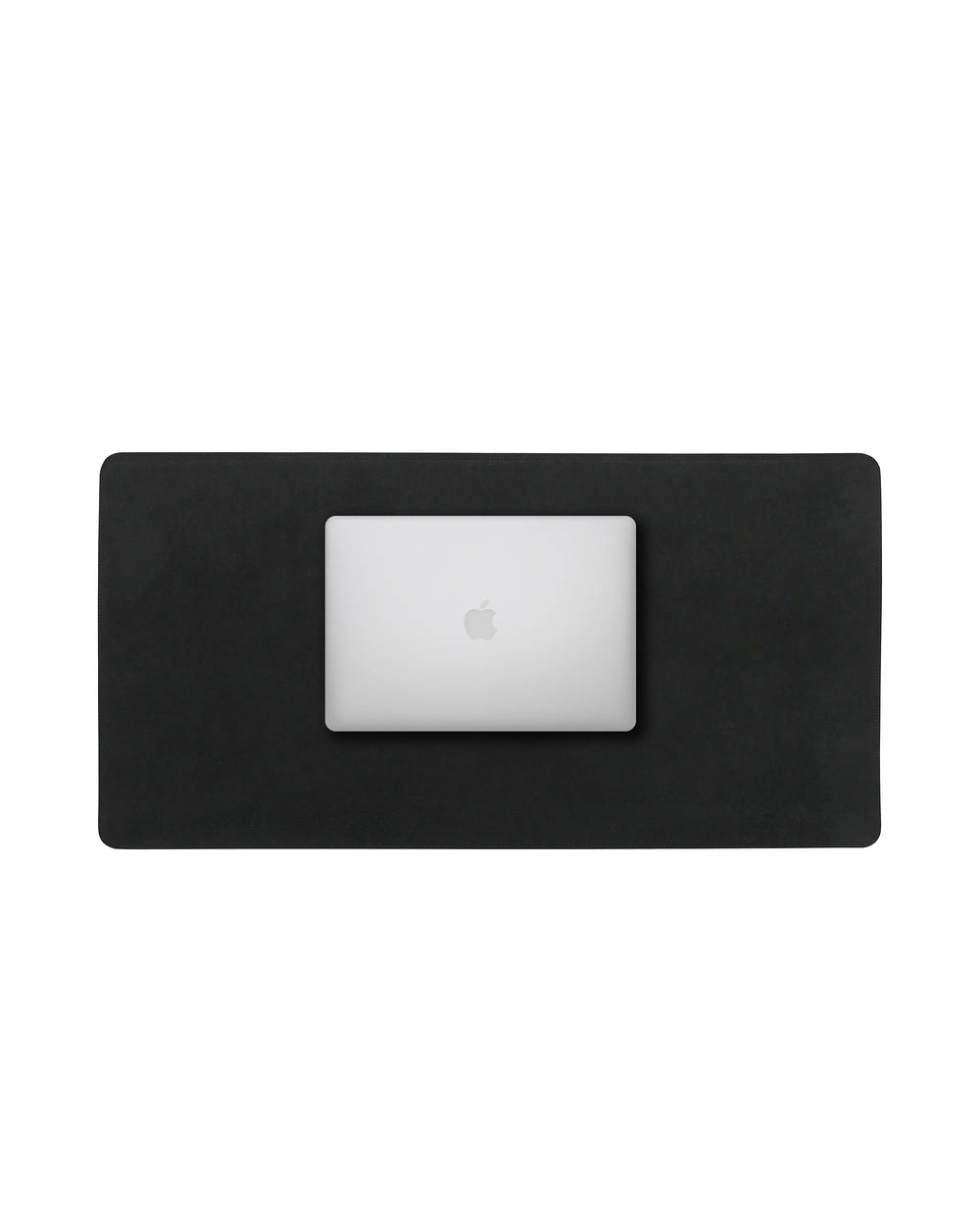 Desk mat made of black alcantara