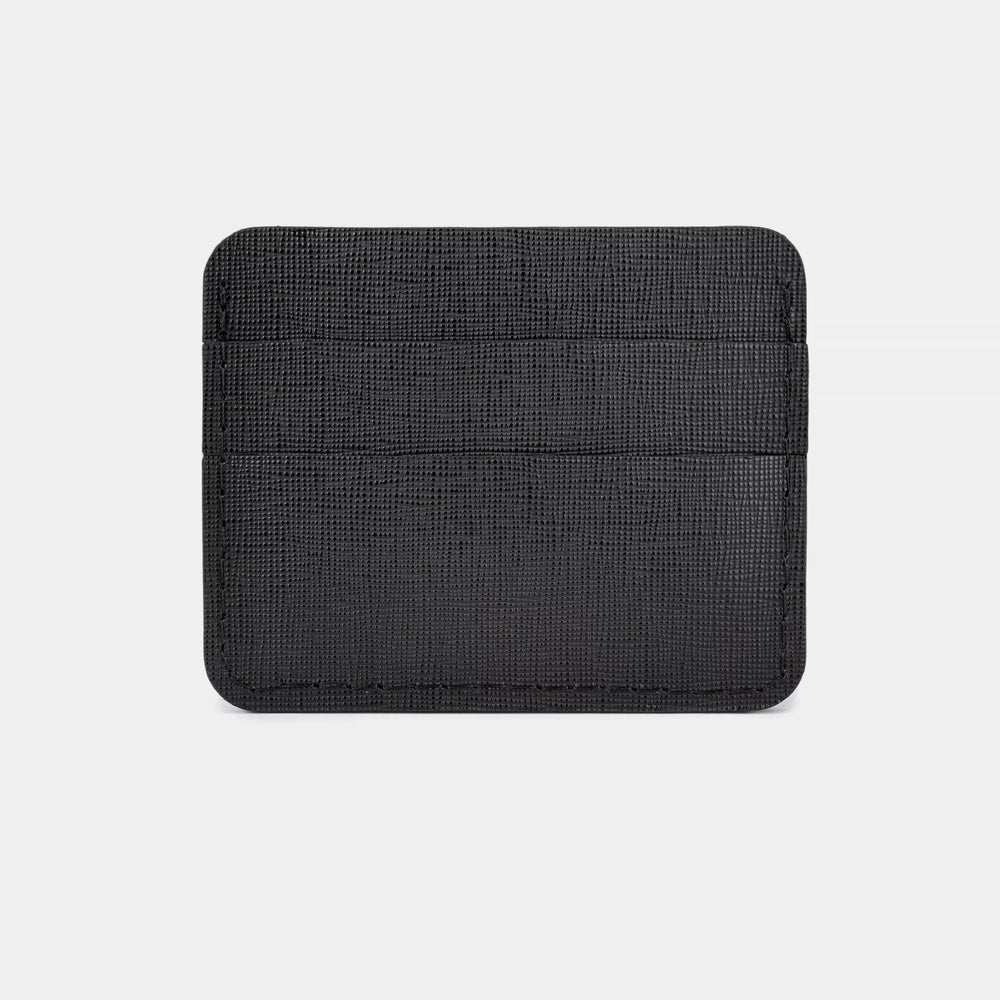 Cardholder made of black calf leather Saffiano