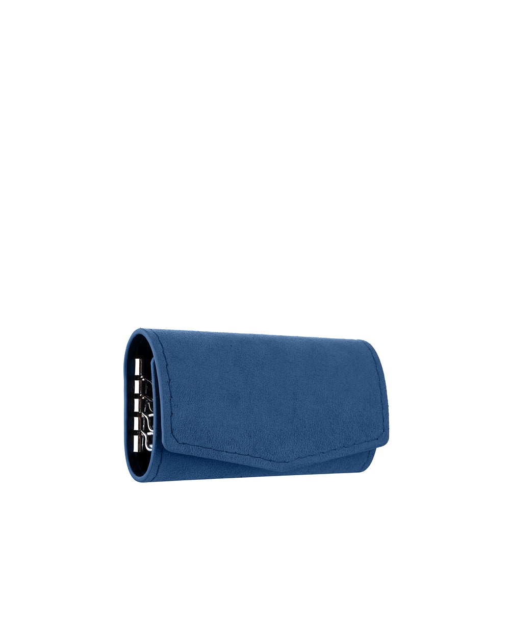 Key holder made of blue Alcantara