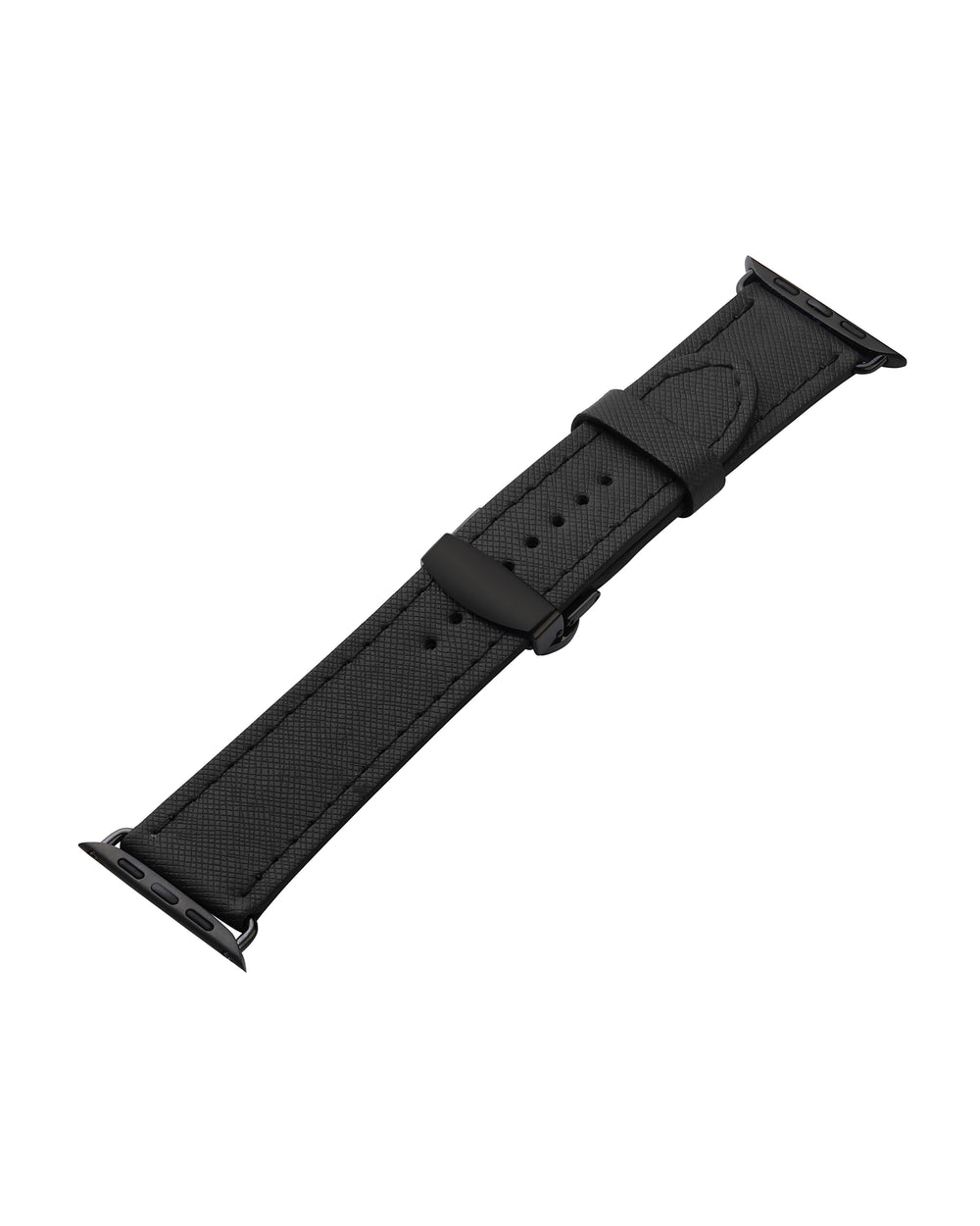Ремінець для Apple Watch зі шкіри сафіано у чорному кольорі