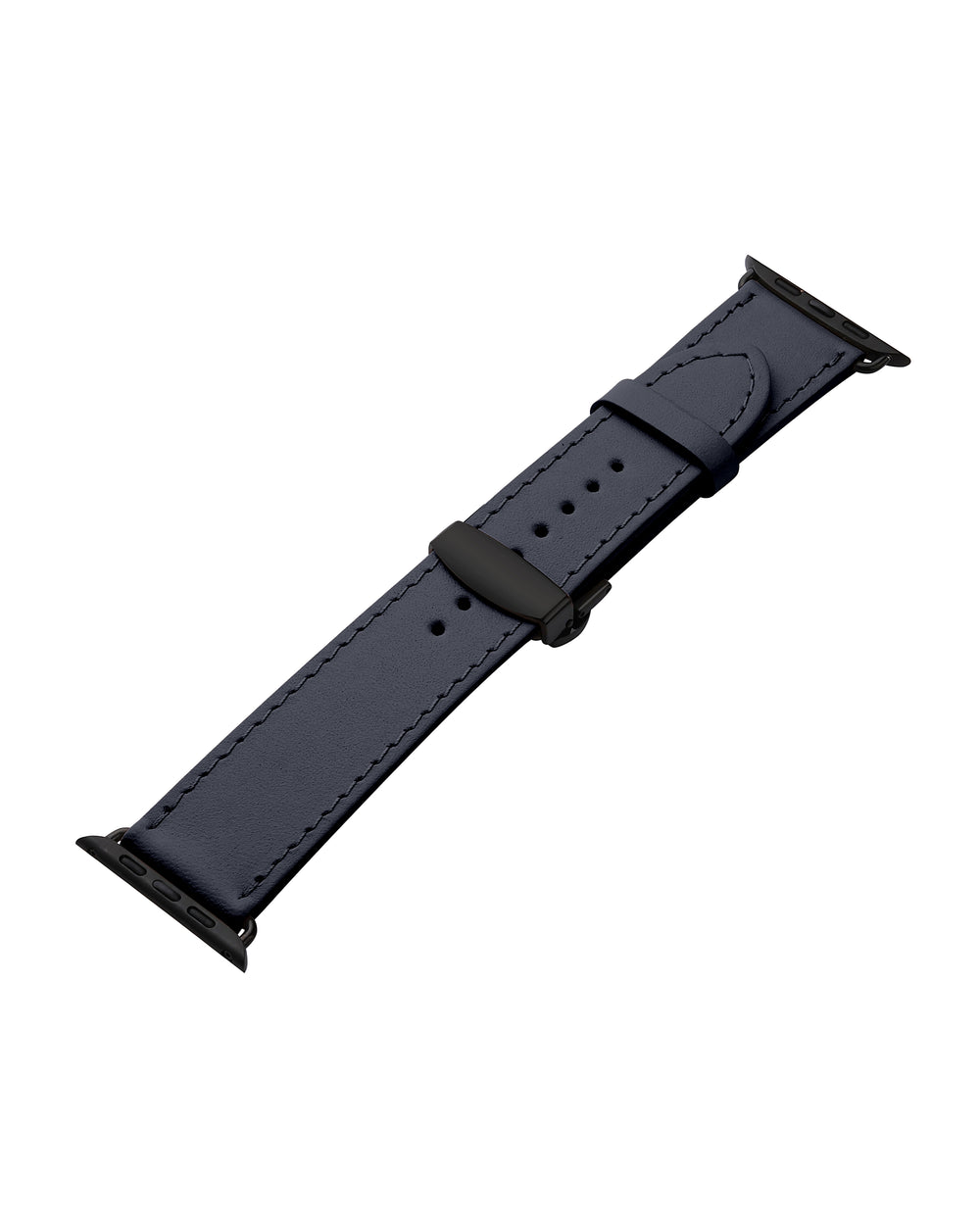 Apple Watch leather strap in blue