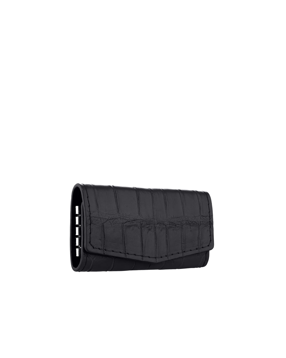 Key holder made of black crocodile leather