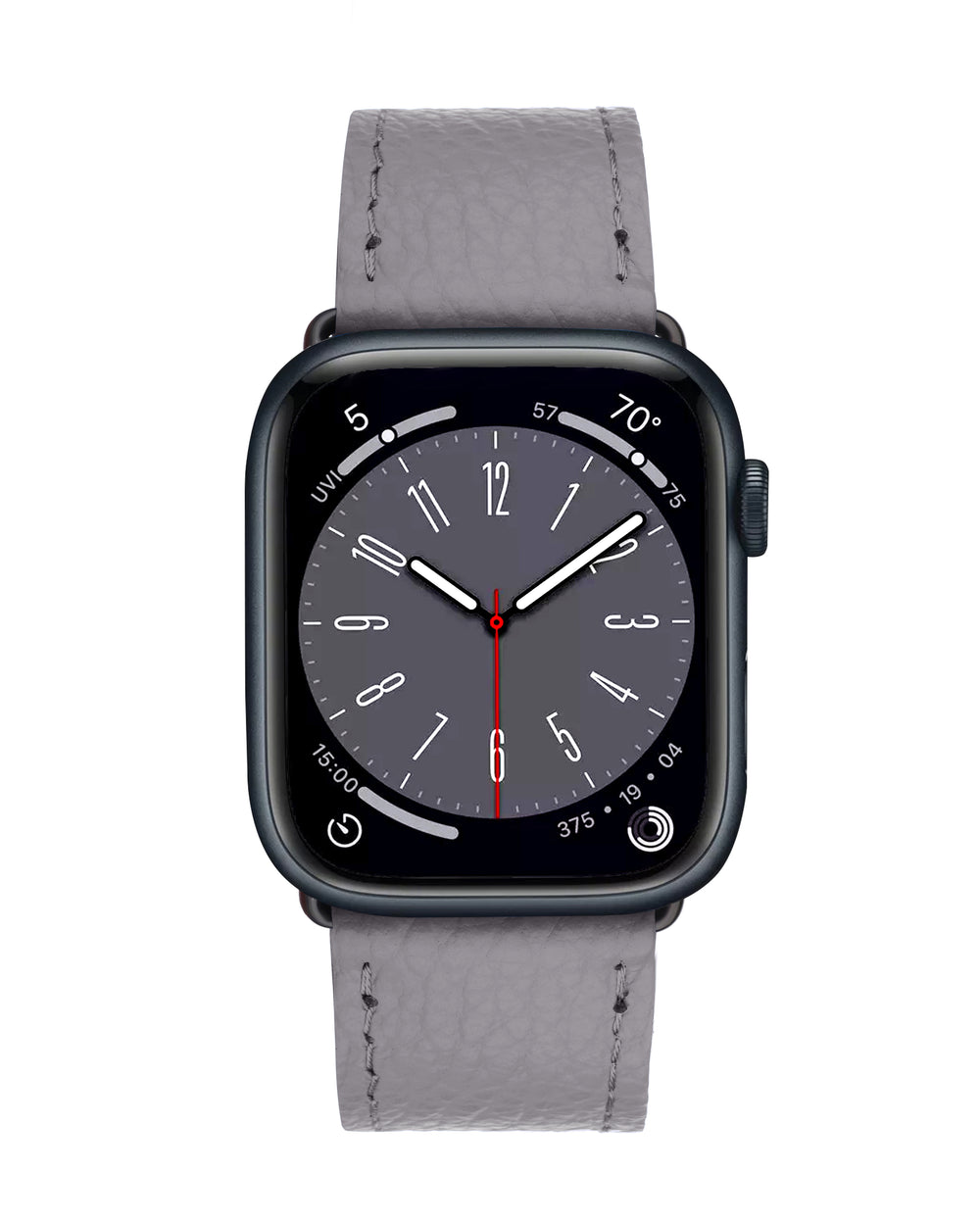 Apple Watch strap made of floater leather in gray