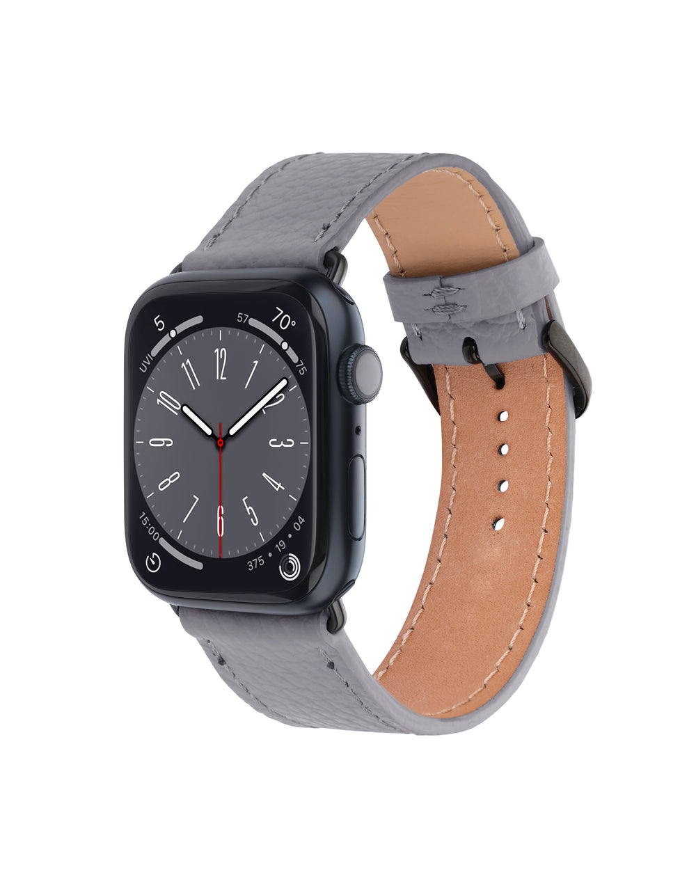 Apple Watch strap made of floater leather in gray