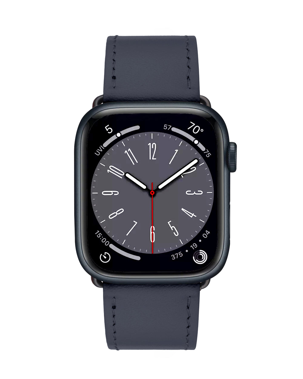Apple Watch leather strap in blue