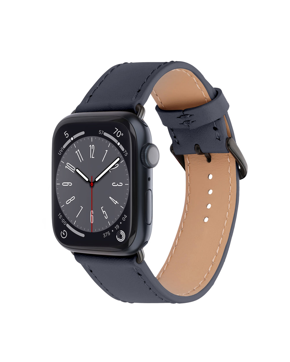 Apple Watch leather strap in blue