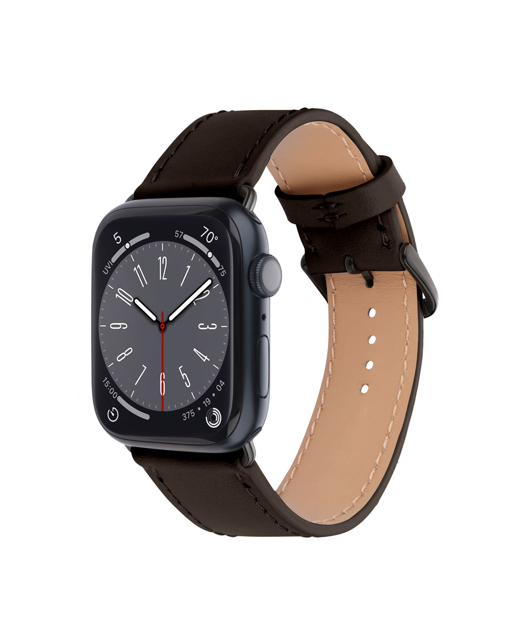 Apple Watch leather strap in brown