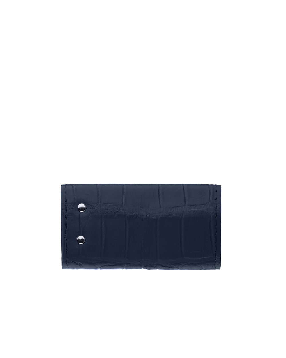 Key holder made of dark blue crocodile leather