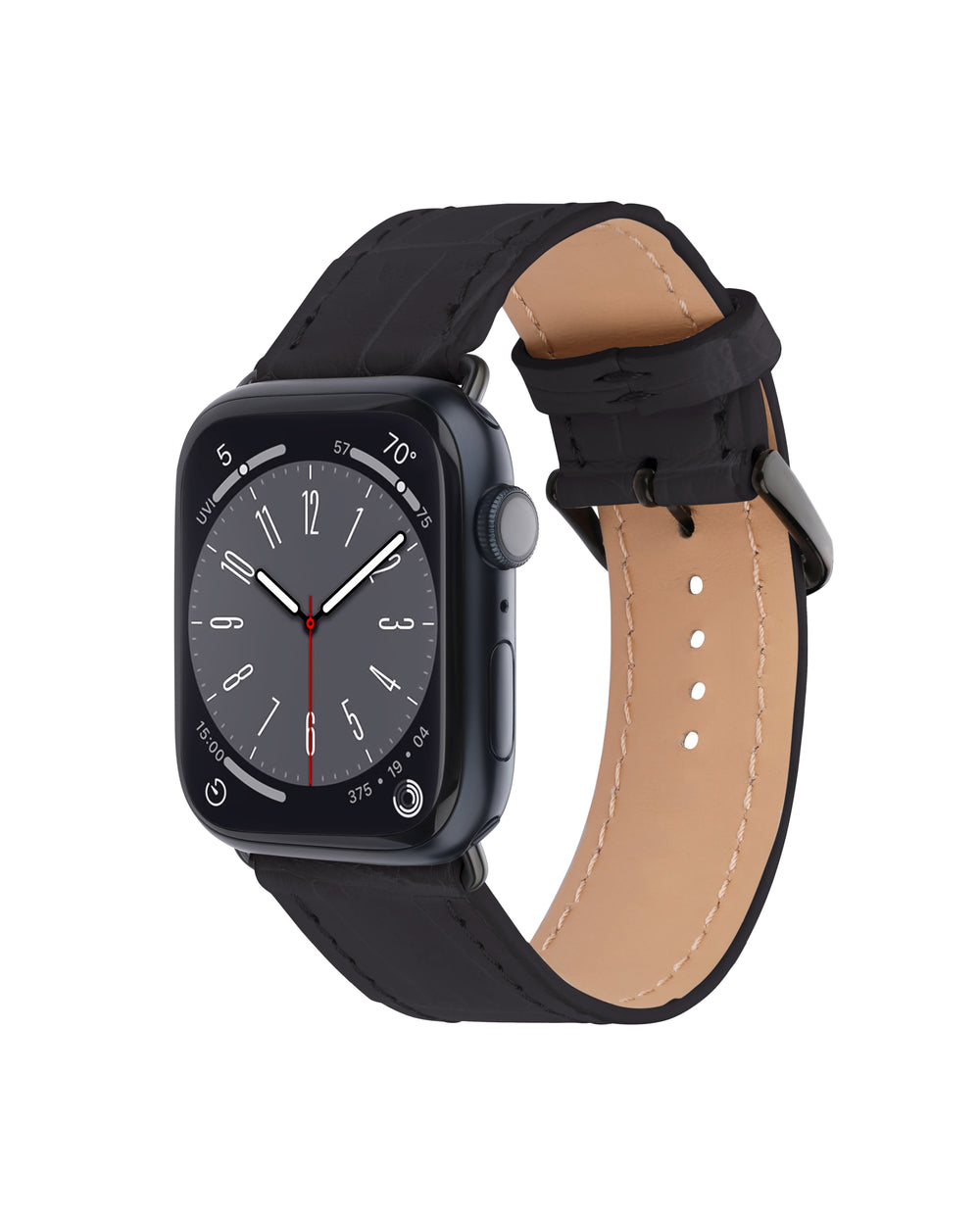 Ремешок для Apple Watch из кожи крокодила черного цвета