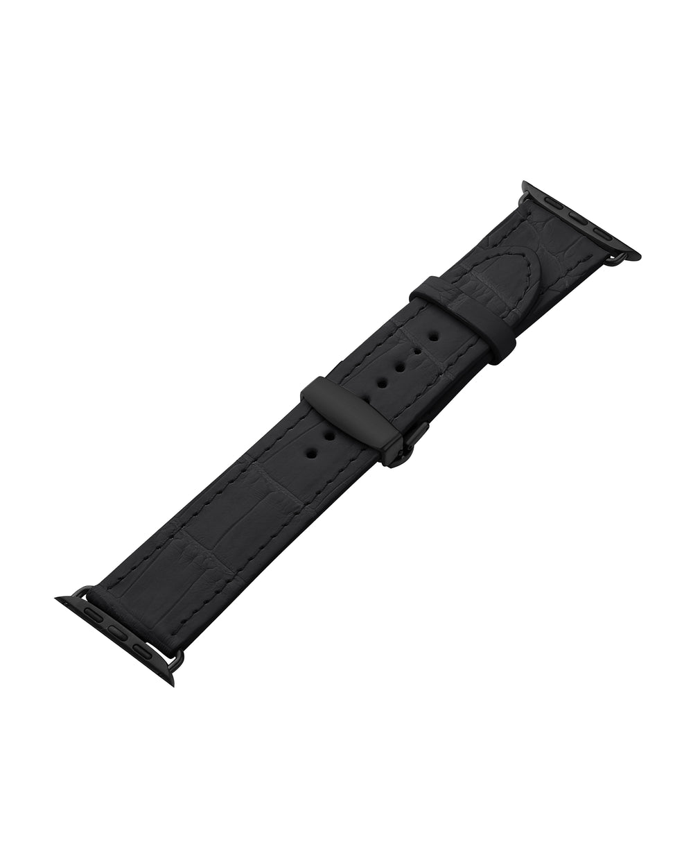 Ремешок для Apple Watch из кожи крокодила черного цвета