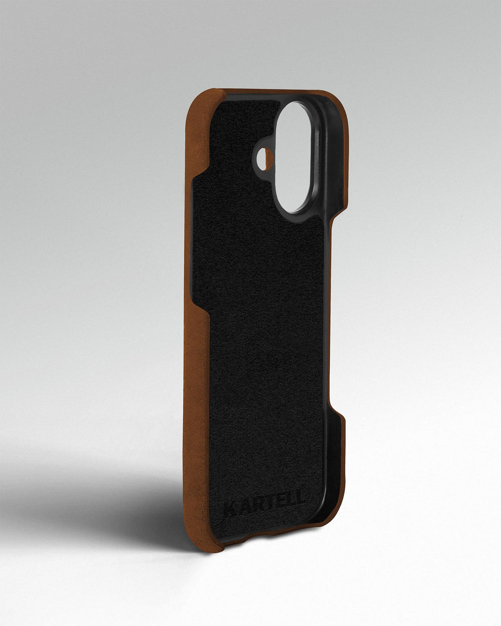 Red Alcantara case for iPhone 17