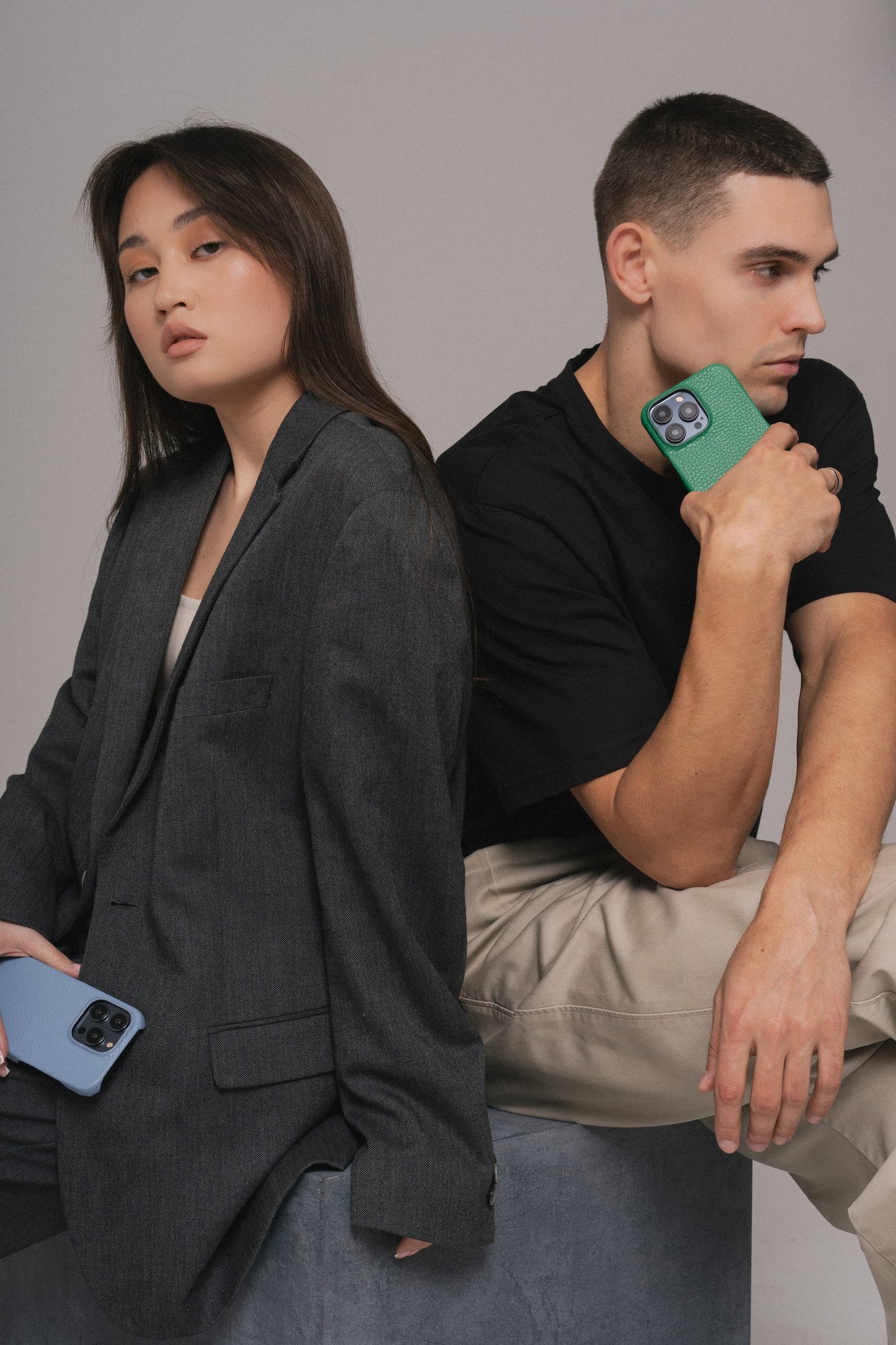 Bright green leather case for iPhone 13 Pro Max