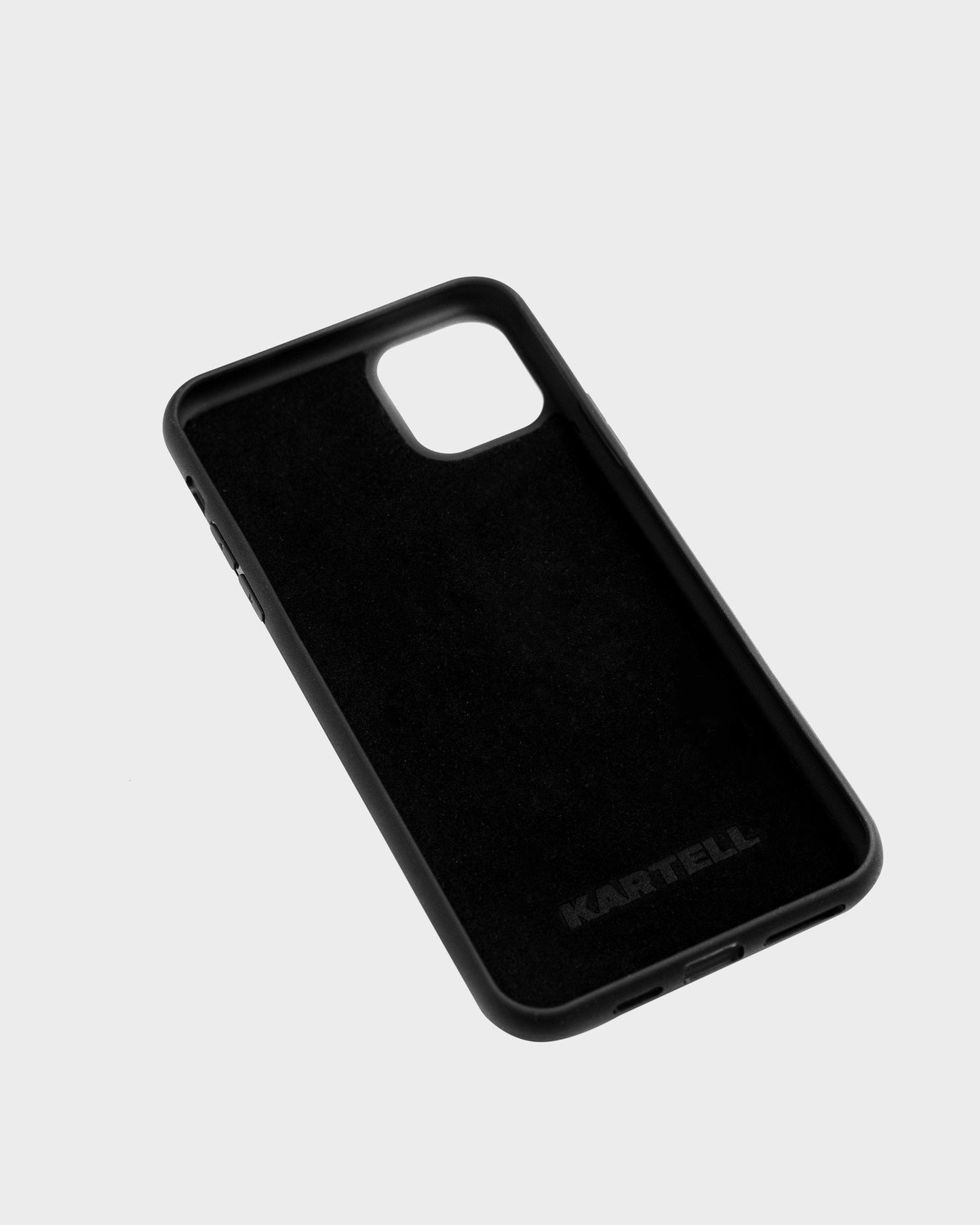 Case for Samsung in black color with crocodile embossing