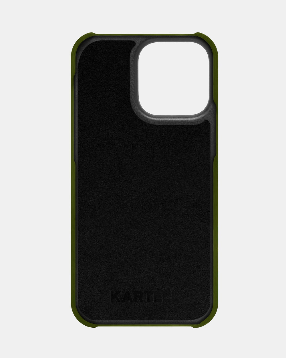 Olive leather case for iPhone 16 Pro