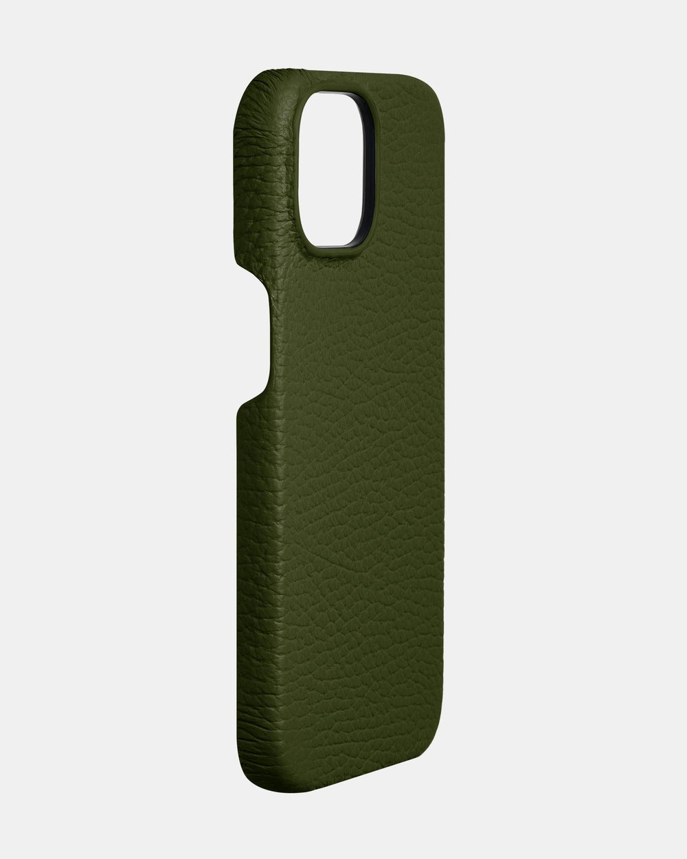 Оливковий шкіряний обтягнутий чохол для iPhone 14