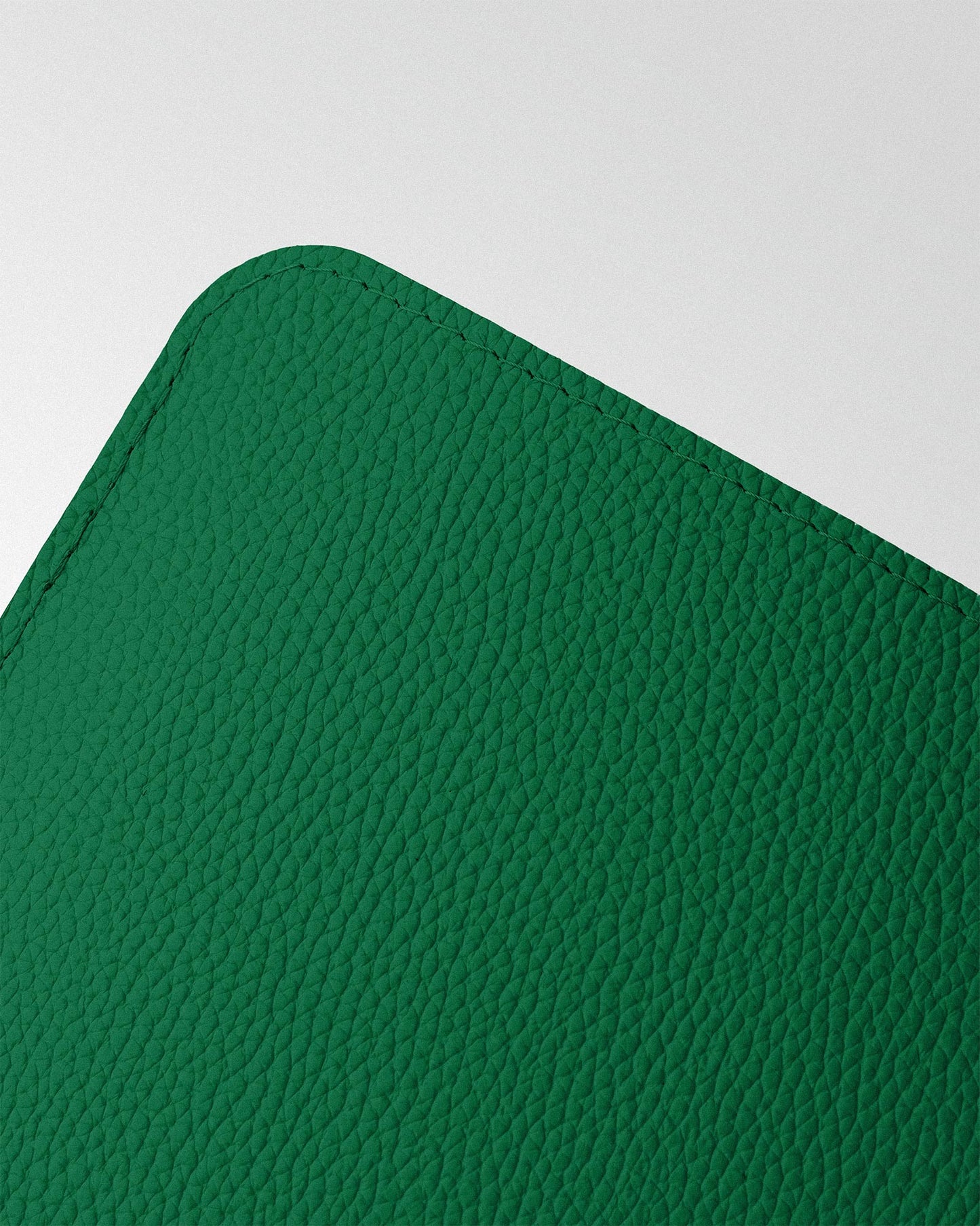 Minimalist green leather case for MacBook