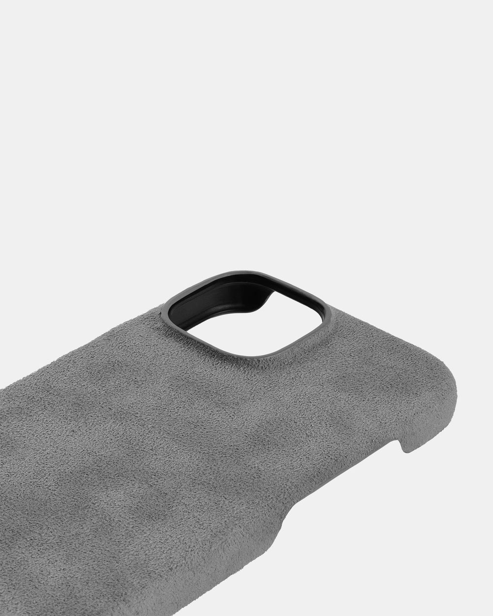Light gray alcantara case for iPhone 14 Plus