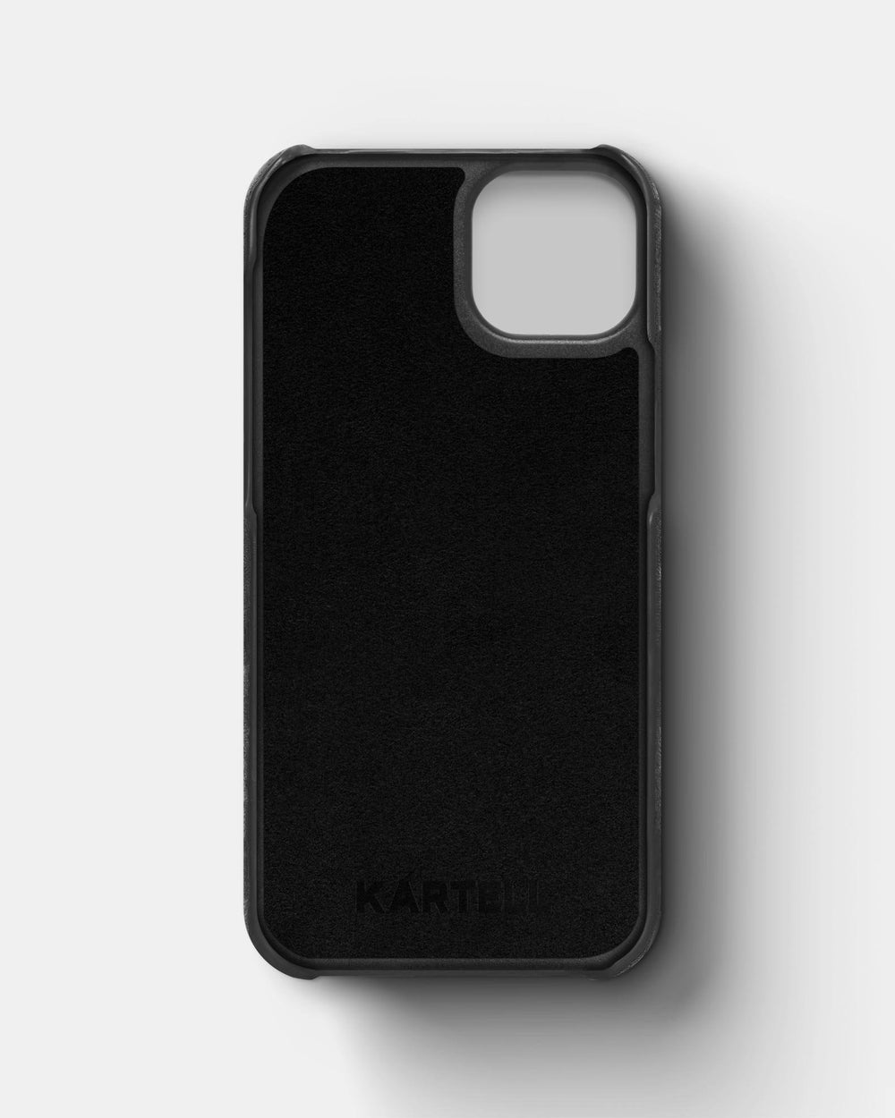 Сірий обтягнутий чохол з алькантари для iPhone 15