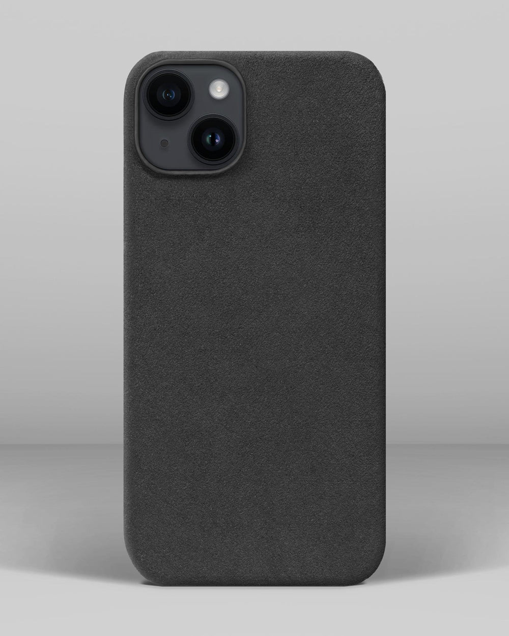 Серый чехол из алькантары для iPhone 14 Plus