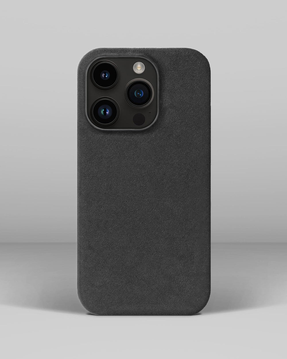 Gray alcantara case for iPhone 14 Pro