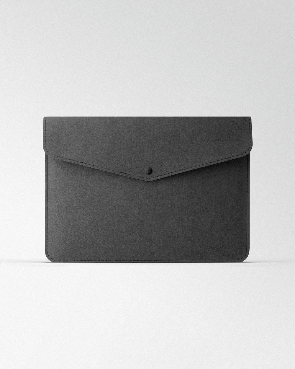 Envelope case made of gray alcantara for MacBook