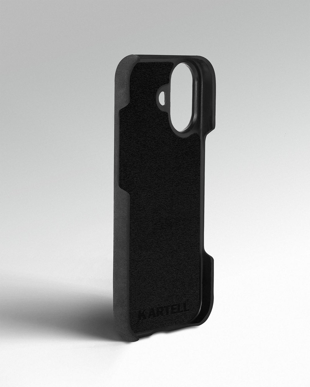 Gray Alcantara case for iPhone 17