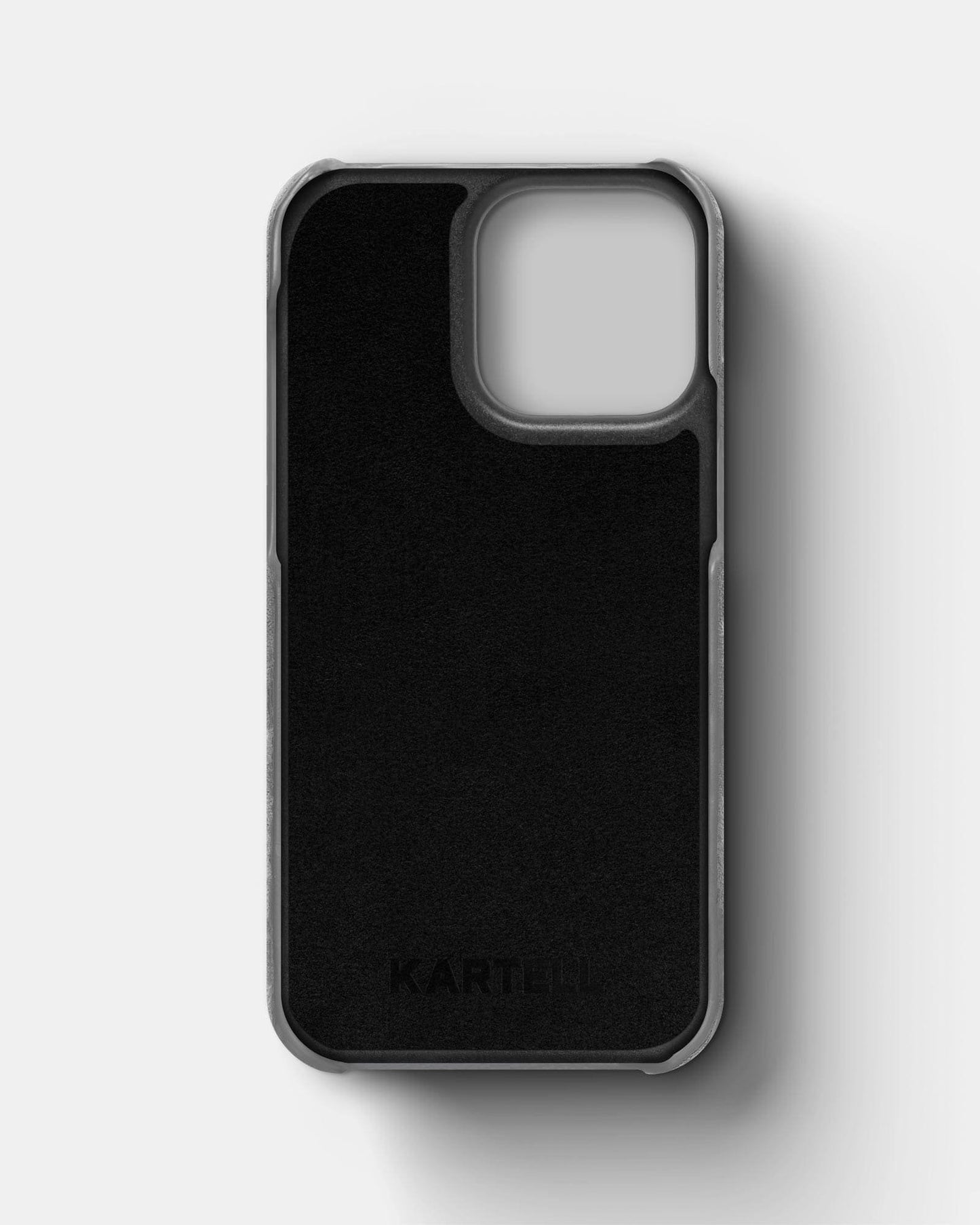 Світло-сірий чохол з алькантари для iPhone 14 Pro