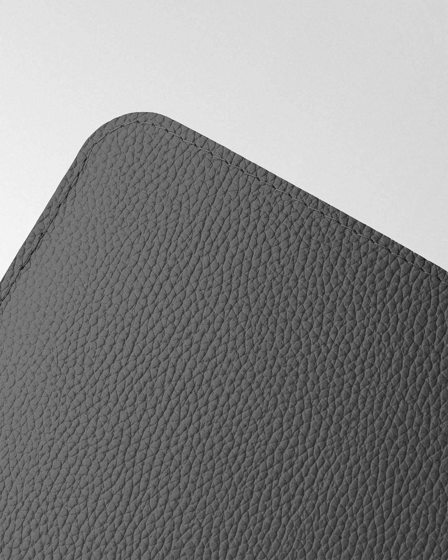 Minimalist gray leather case for MacBook