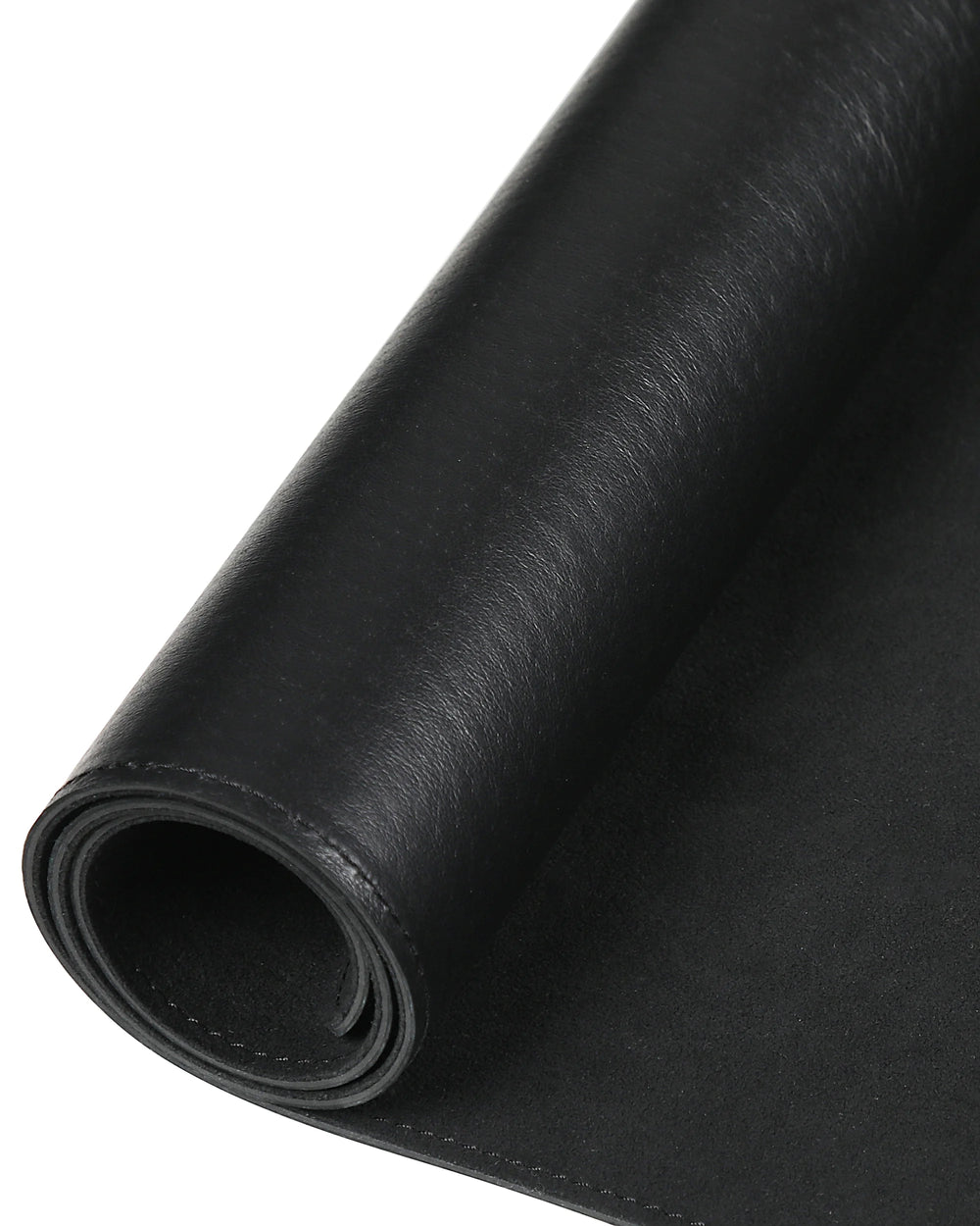 Desk mat made of black alcantara