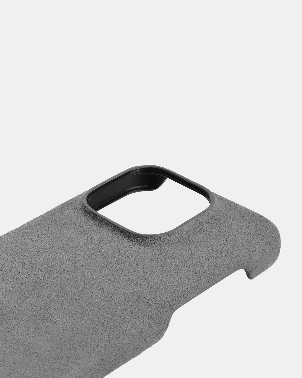 Light gray alcantara case for iPhone 14 Pro Max