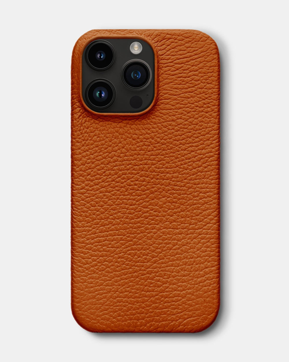 Оранжевый кожаный чехол для iPhone 14 Pro Max