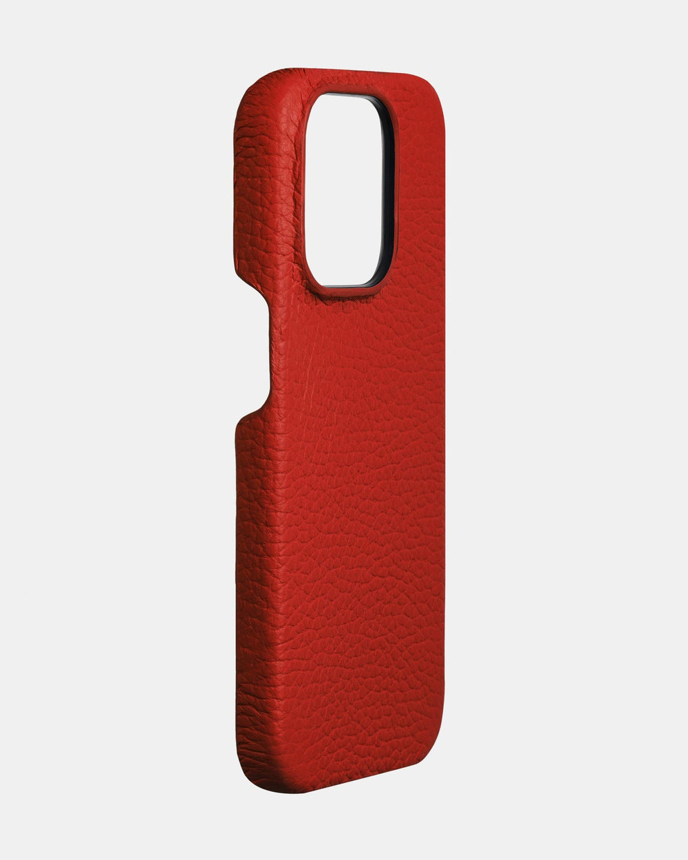 Red leather case for iPhone 16 Pro Max