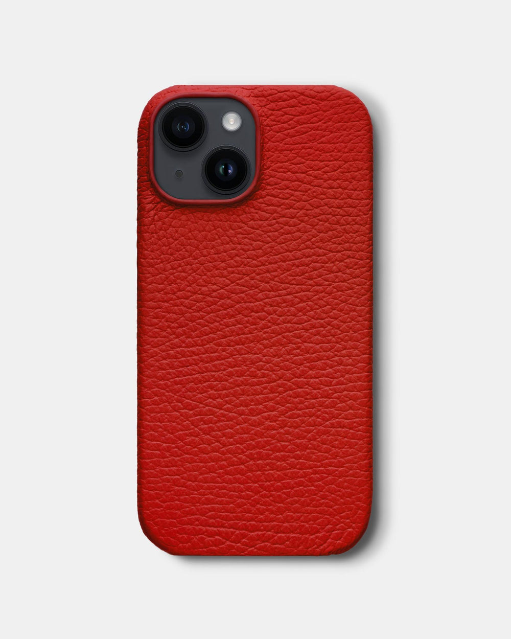 Червоний шкіряний обтягнутий чохол для iPhone 14
