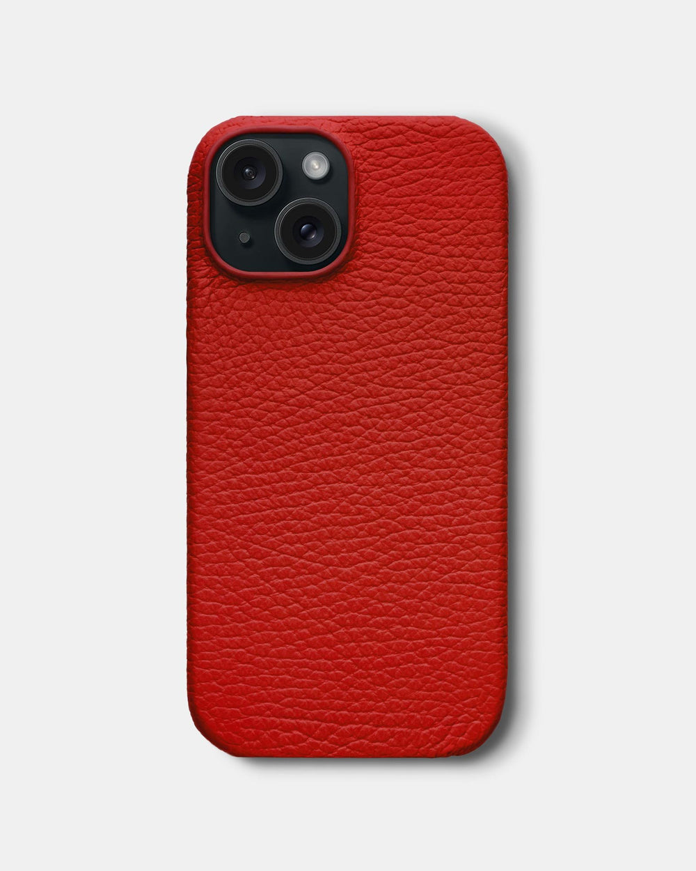 Красный кожаный чехол для iPhone 16