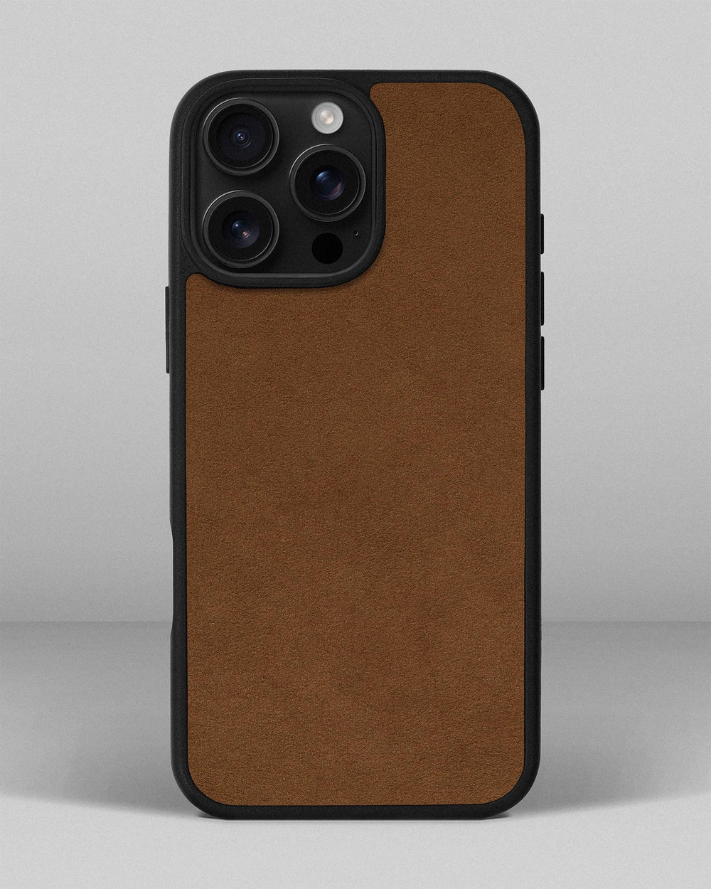Case with a red alcantara insert for iPhone 14 Pro Max