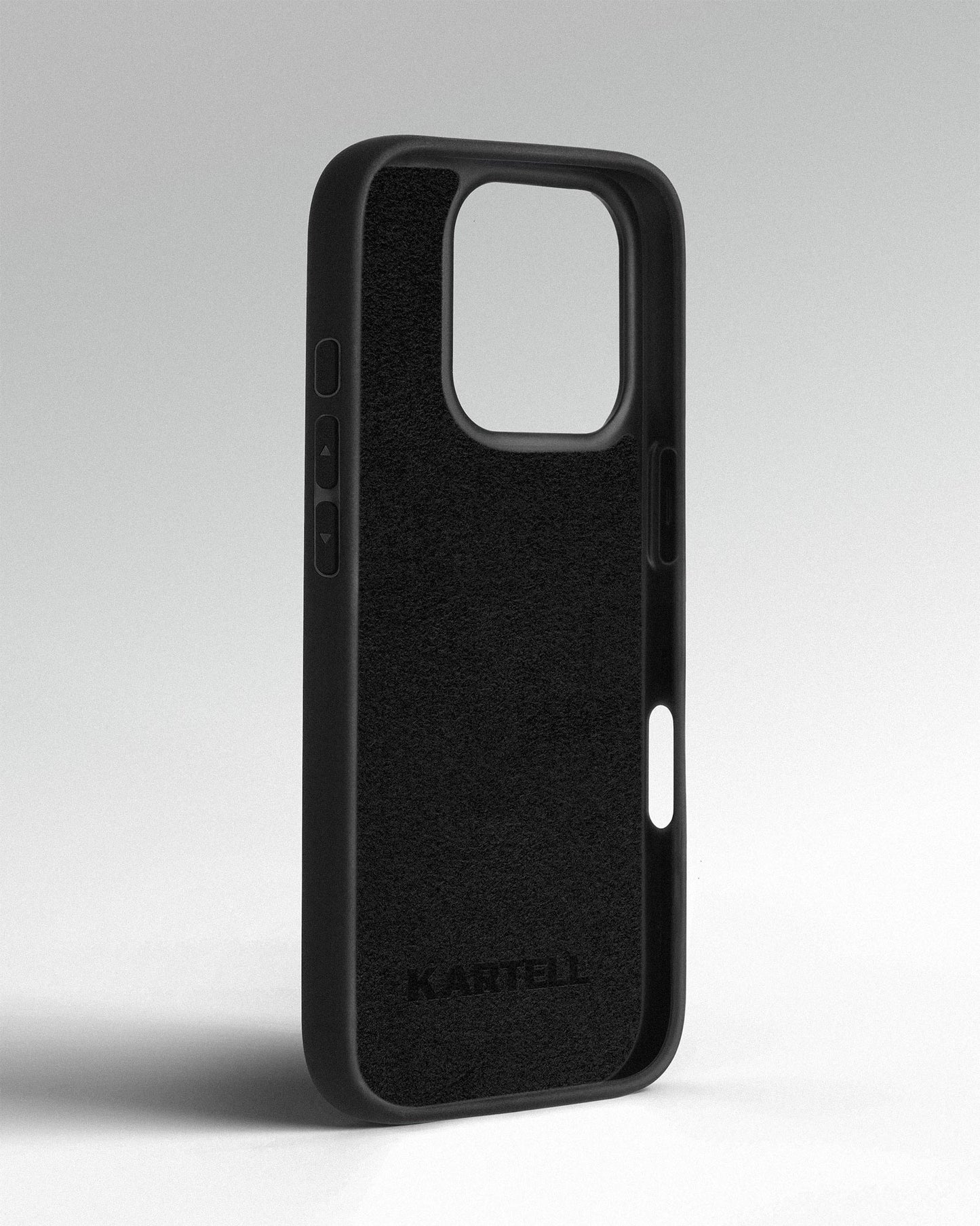 Leather case for iPhone 14 Pro Max with coupon in black color with Star of David embossing