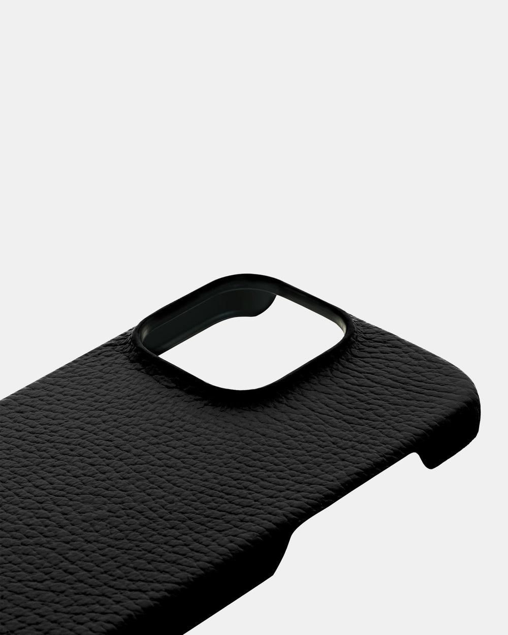 Чорний шкіряний обтягнутий чохол для iPhone 16 Pro