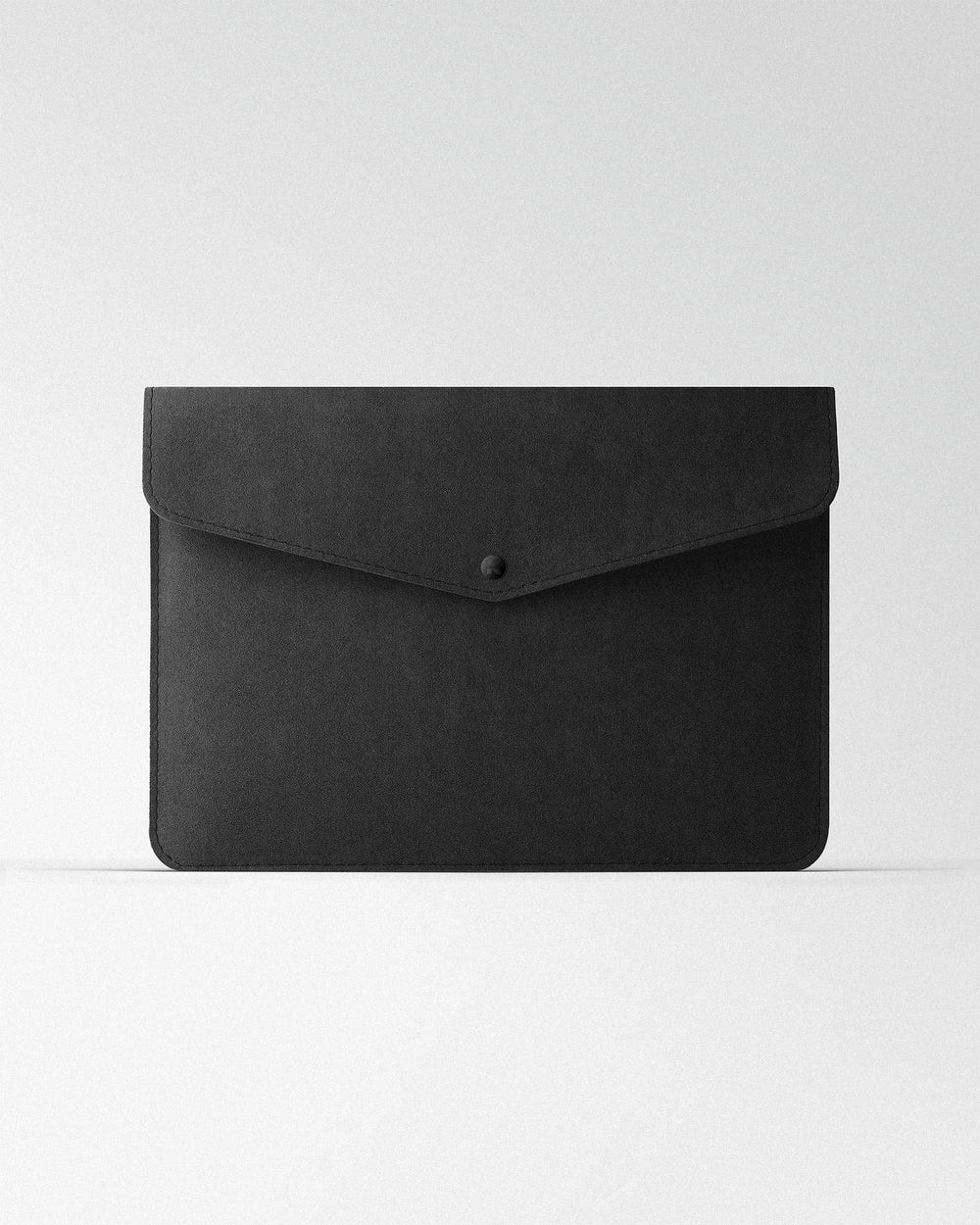 Envelope case made of black alcantara for MacBook
