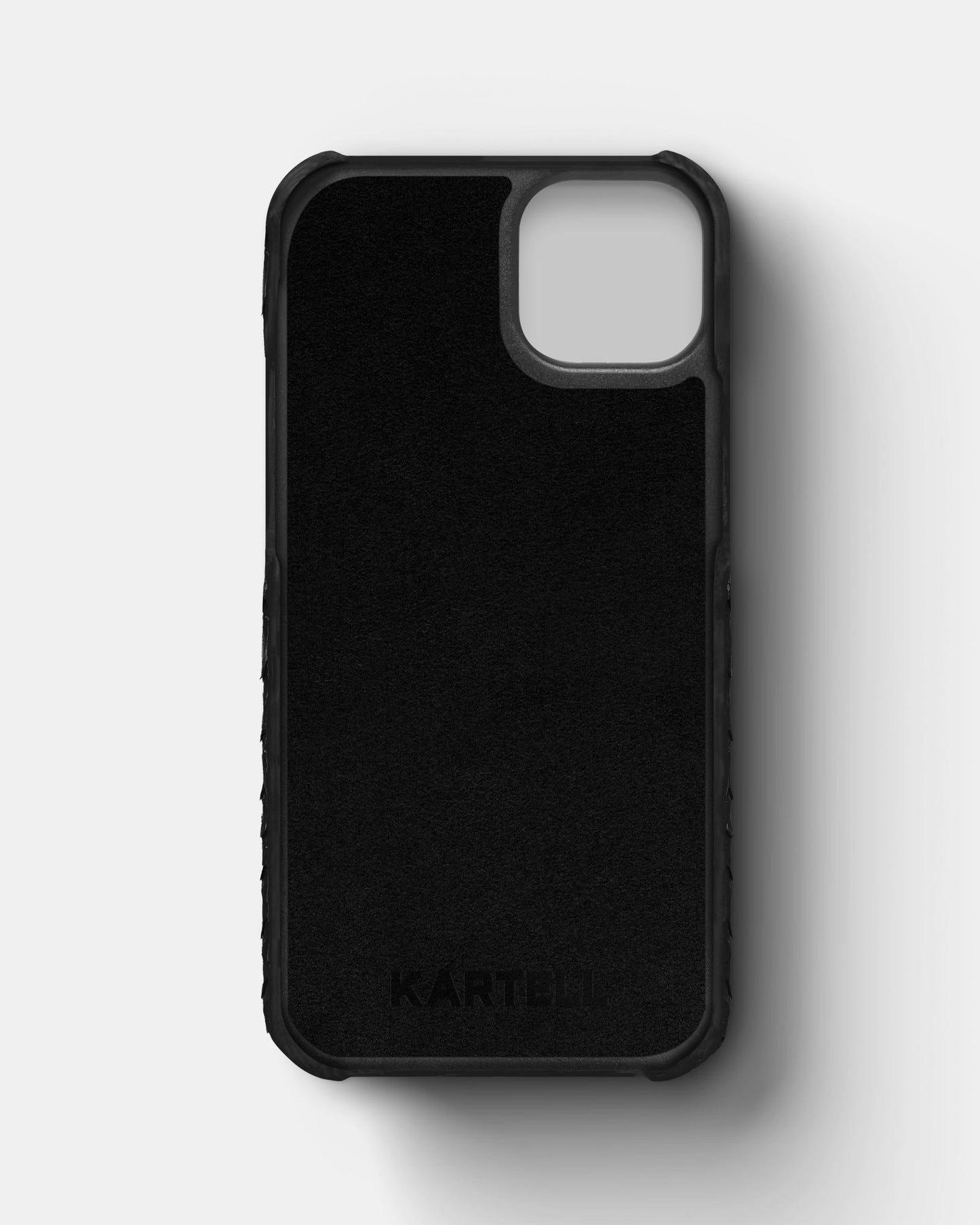Leather case made of black python for iPhone 15