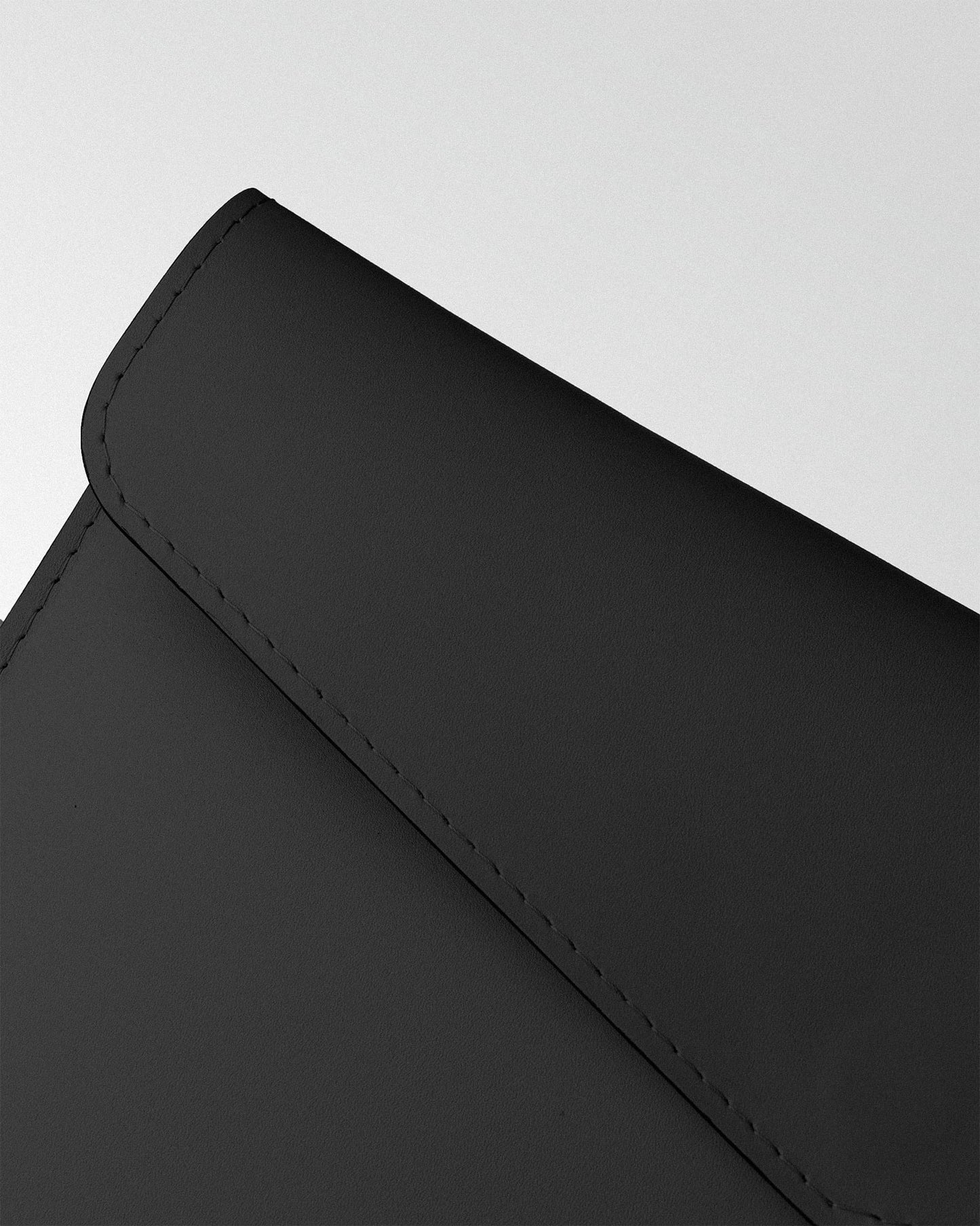 Magnetic Envelope Case made of black calf leather for MacBook