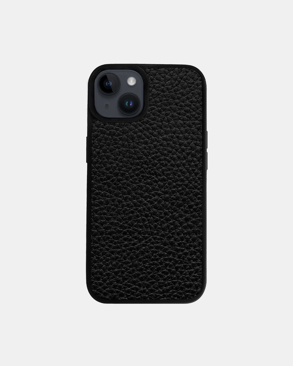 Чехол из чёрной телячьей кожи флотар для iPhone 14