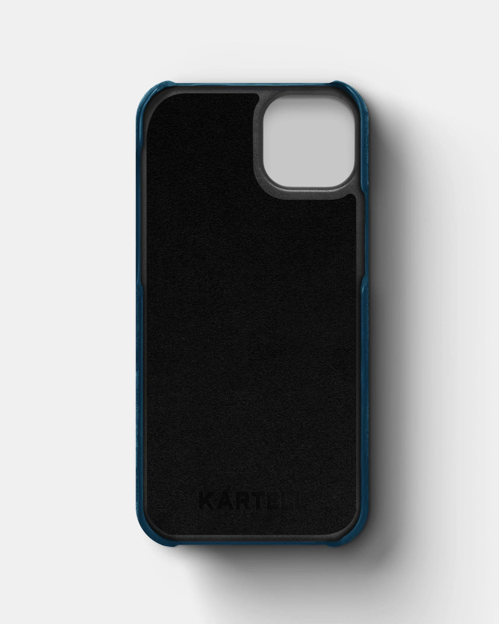 Blue alcantara case for iPhone 15