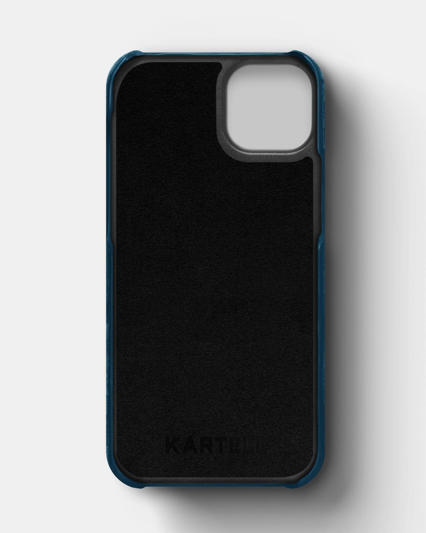 Green alcantara case for iPhone 15 Plus