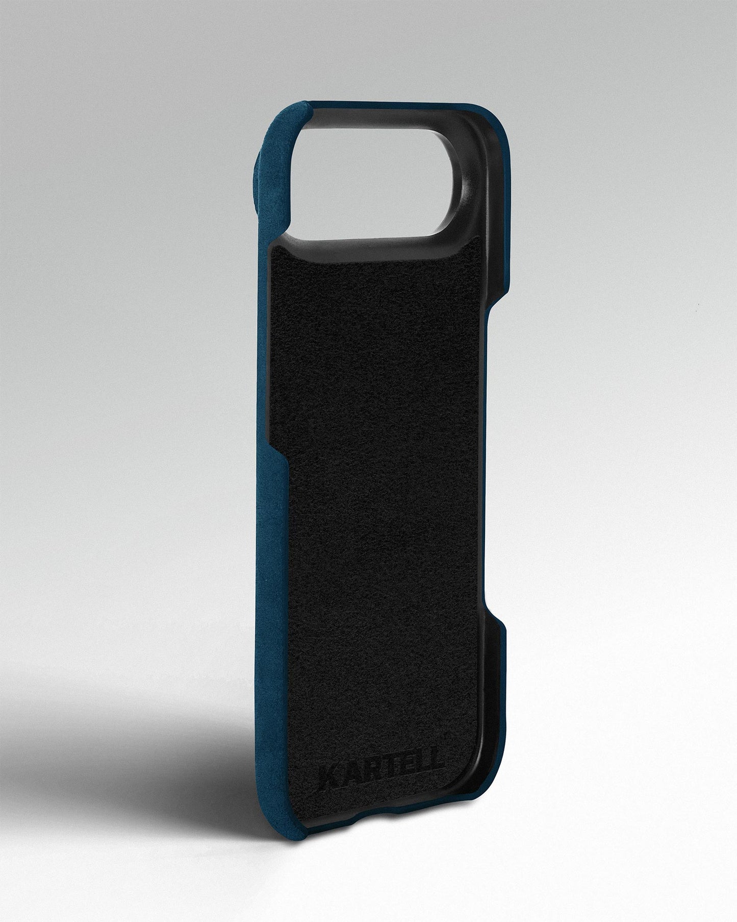 Blue Alcantara case for iPhone 17 Air