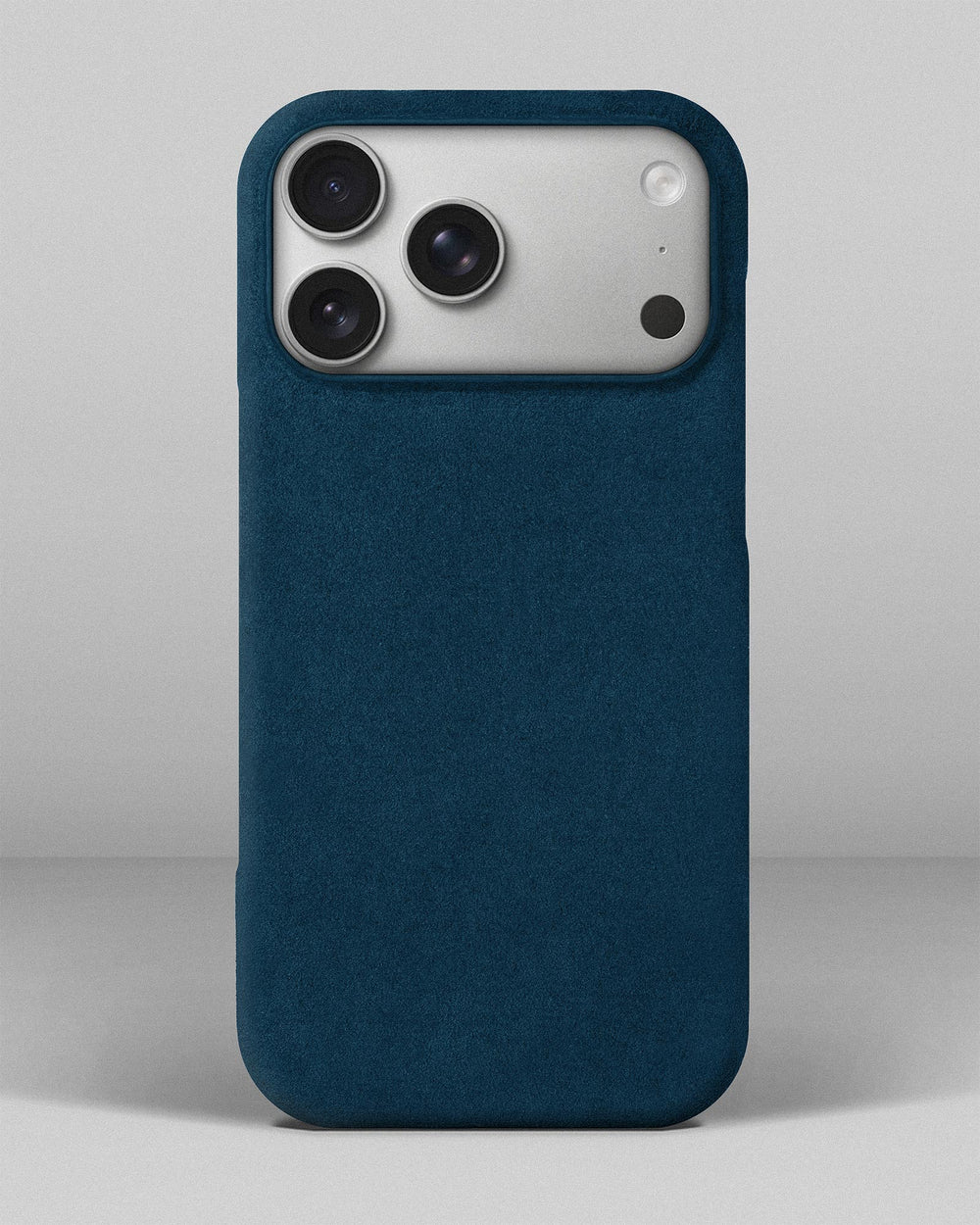 Blue Alcantara case for iPhone 17 Pro Max