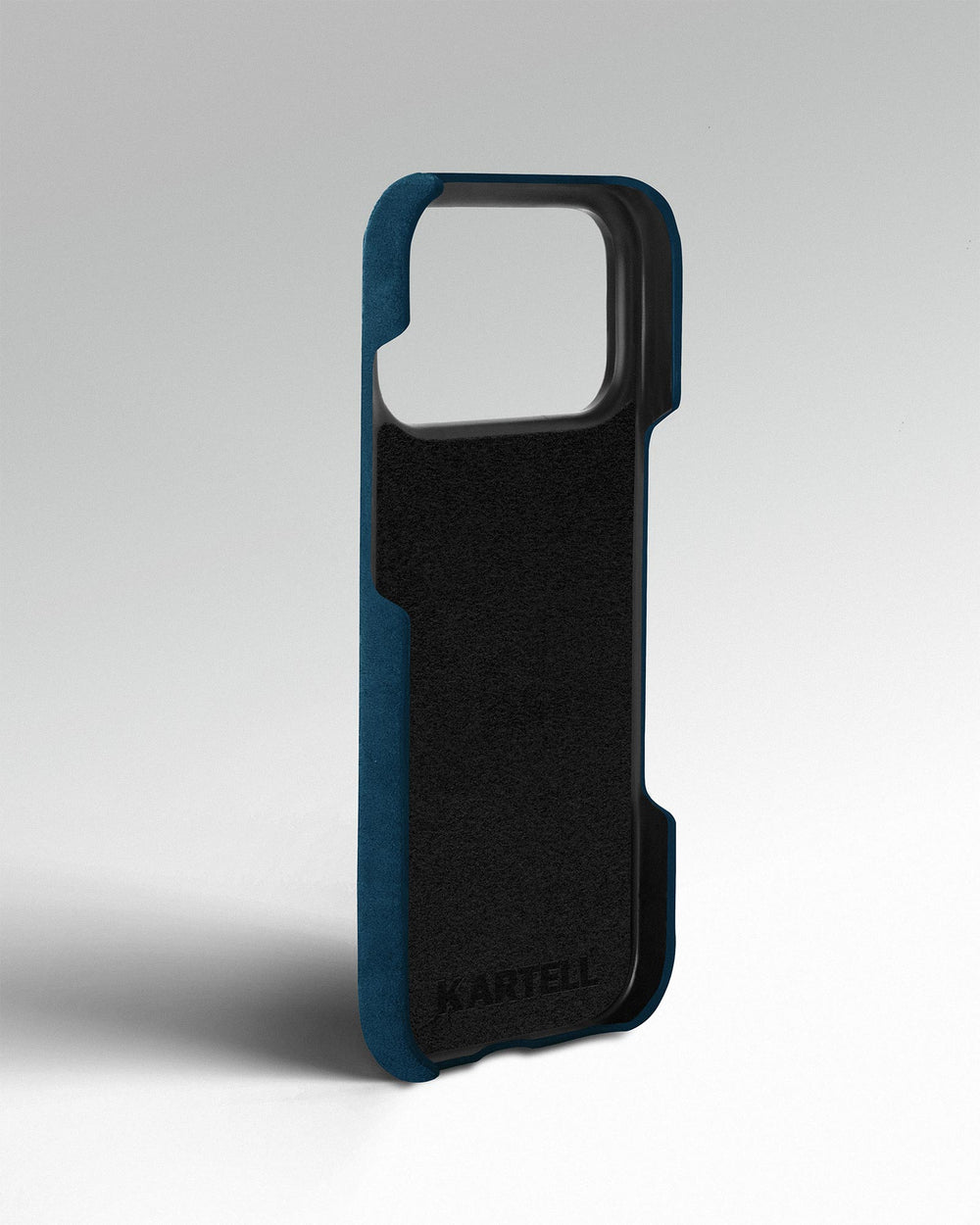 Blue Alcantara case for iPhone 17 Pro